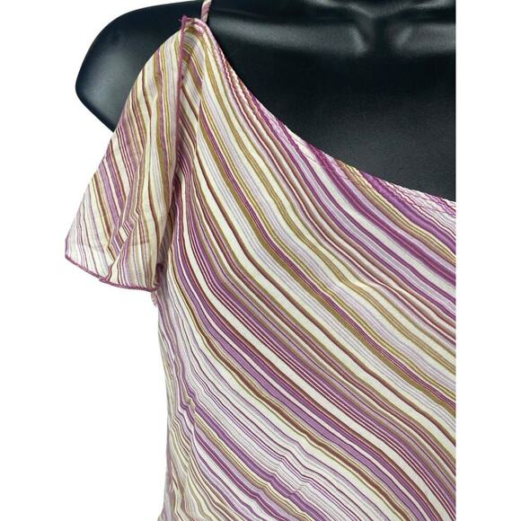 Charlotte Russe Y2K Tank Top Crop Chiffon L Whimsigoth Bratz Fairycore Purple - Picture 5 of 11